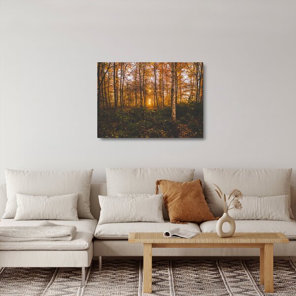 Egy őszi erdő képe (üvegen) (70x50 cm)