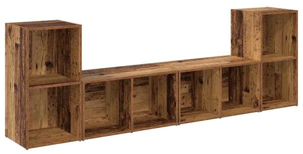 TV szekrény garnitúra 4 pcs Régi fa 37 x 35 x 72 cm Faanyag