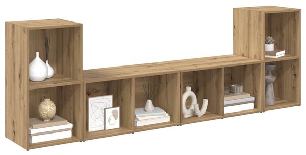 TV szekrény garnitúra 4 pcs Artisan tölgy Faanyag
