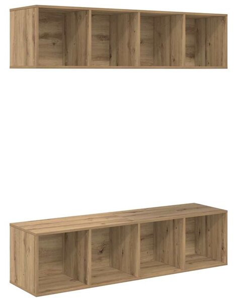 TV szekrény garnitúra 2 pcs Artisan tölgy Faanyag