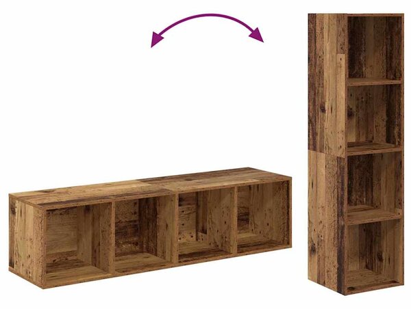 TV szekrény garnitúra 2 pcs Régi fa 37 x 37 x 142.5 cm Faanyag