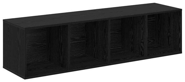 TV szekrény 4 pcs Fekete 37 x 37 x 142.5 cm Faanyag