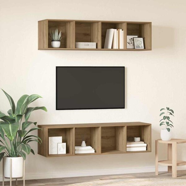 TV szekrény garnitúra 2 pcs Artisan tölgy Faanyag