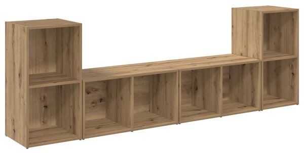 TV szekrény garnitúra 4 pcs Artisan tölgy Faanyag