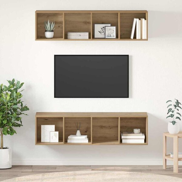 TV szekrény garnitúra 2 pcs Artisan tölgy Faanyag