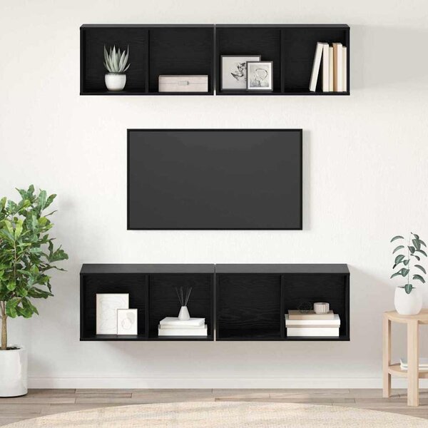 TV szekrény garnitúra 4 pcs Fekete tölgy 37 x 37 x 72 cm