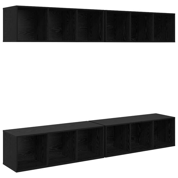 Fali TV Szekrény 4 pcs Musta tammi 37 x 37 x 107.5 cm