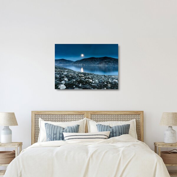 Egy éjszakai táj képe, Izland (üvegen) (70x50 cm)