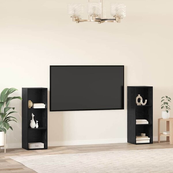 TV szekrény garnitúra 2 pcs Musta tammi 107 x 35 x 37 cm