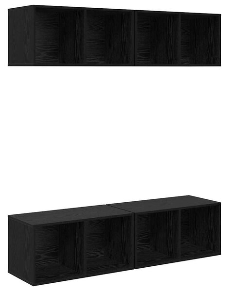 TV szekrény garnitúra 4 pcs Fekete tölgy 37 x 37 x 72 cm