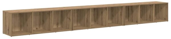 TV szekrény 3 pcs kézműves tölgy 37 x 35 x 107.5 cm Műanyag Fa