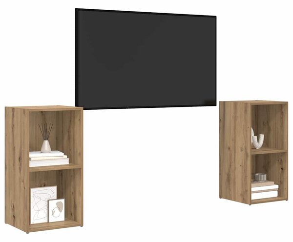 TV szekrény garnitúra 2 pcs Artisan tölgy 37 x 35 x 72 cm
