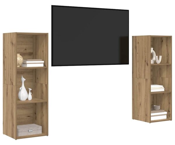 TV szekrény garnitúra 2 pcs Artisan tölgy Faanyag