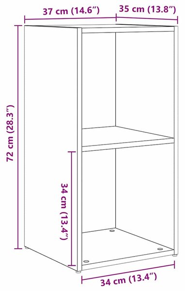 TV szekrény garnitúra 2 pcs Musta tammi 72 x 35 x 36.5 cm