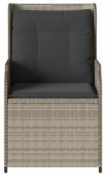 Kerti pad 2 pcs Világosszürke polirattan