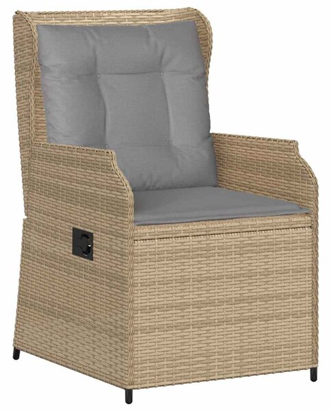 Kerti pad 2 pcs Bézs polirattan