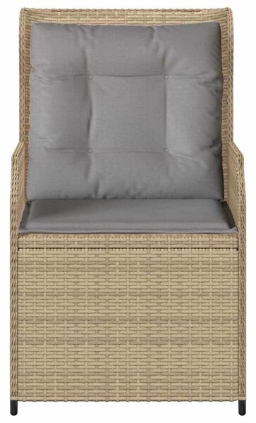 Kerti pad 2 pcs Bézs polirattan