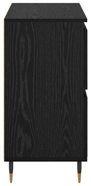 Oldalszekrények 2 pcs Musta tammi 120 x 35 x 70 cm Faanyag