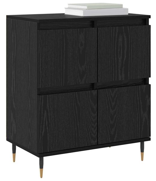 Oldalszekrények 2 pcs Musta tammi 120 x 35 x 70 cm Faanyag