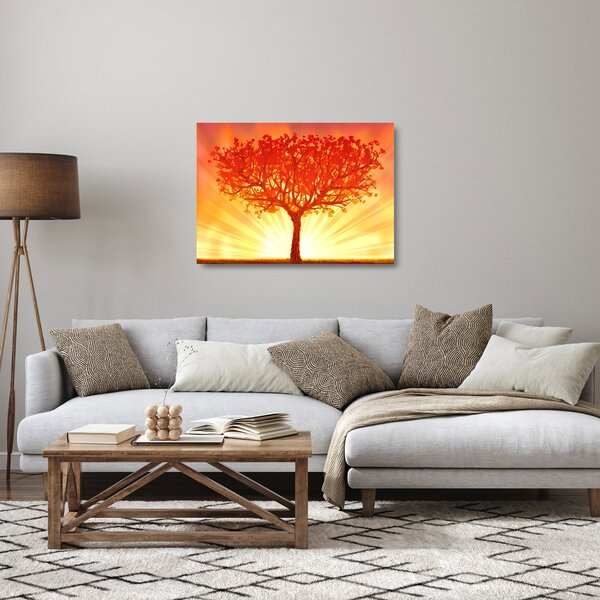 Kép - Fa a nap ragyogásában (üvegen) (70x50 cm)