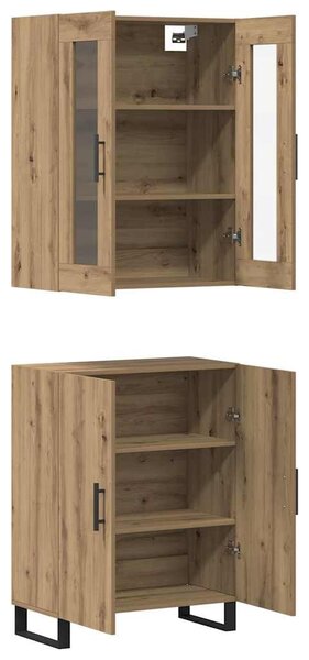 Magasfiú kézműves tölgy 69.5 x 34 x 90 cm Faanyag