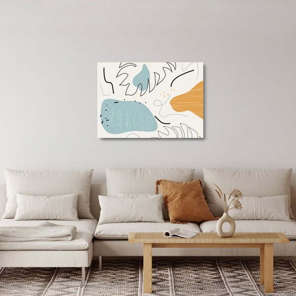 Kép - Levél illusztráció (üvegen) (70x50 cm)