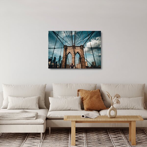 Kép - Brooklyn Bridge (üvegen) (70x50 cm)