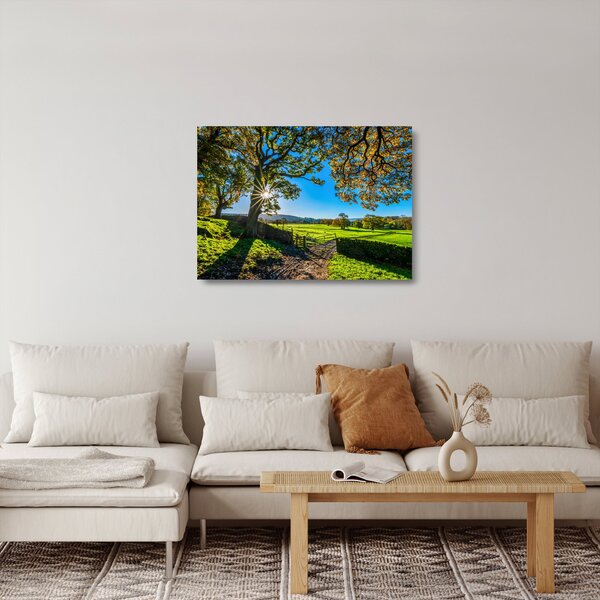 Kép - mező, kilátás (üvegen) (70x50 cm)