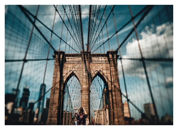 Kép - Brooklyn Bridge (üvegen) (70x50 cm)