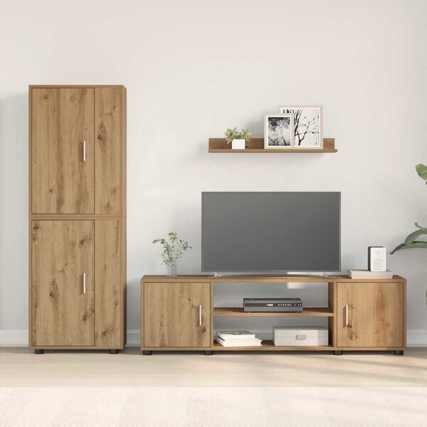TV szekrény garnitúra 4 pcs Artisan tölgy Faanyag