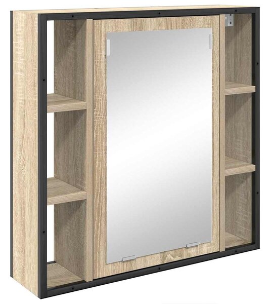 Fürdőszoba bútor szett 3 pcs sonoma tölgy 33 x 33 x 185.5 cm