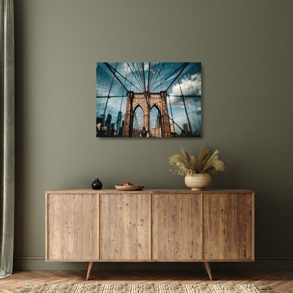 Kép - Brooklyn Bridge (üvegen) (70x50 cm)