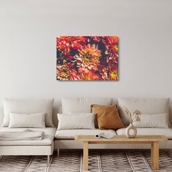 Kép - Krizantém (üvegen) (70x50 cm)
