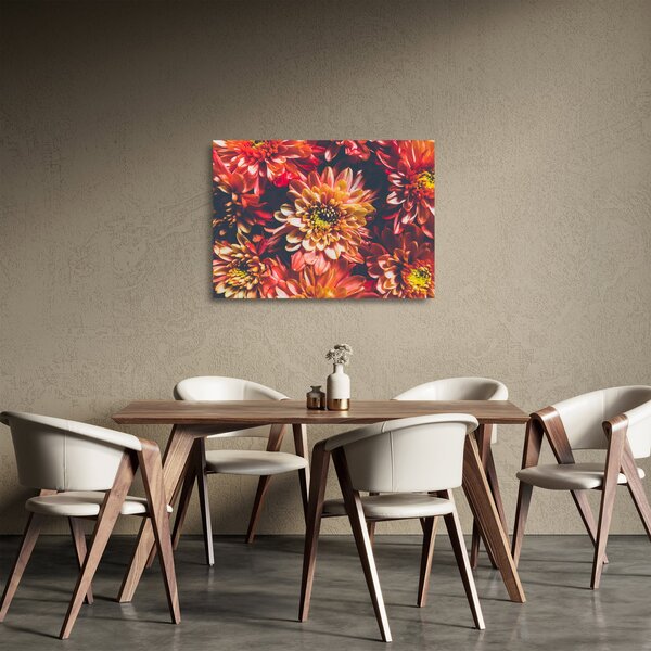 Kép - Krizantém (üvegen) (70x50 cm)