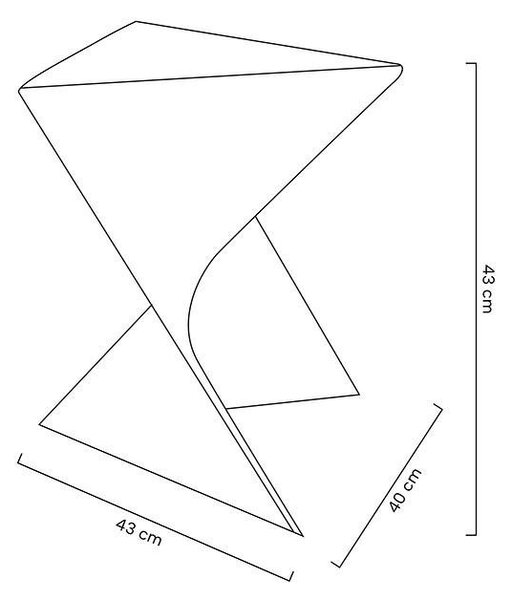 King Home ZIK Átlátszó Geometrikus Polipropilén Kisasztal