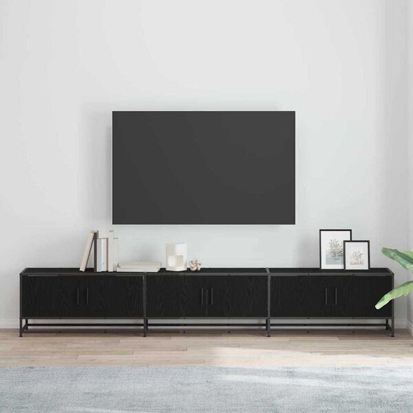 TV szekrény Musta tammi 240 x 35 x 41 cm Faanyag