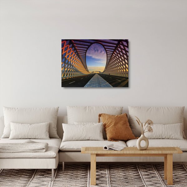 A modern hídépítészet képe (üvegen) (70x50 cm)