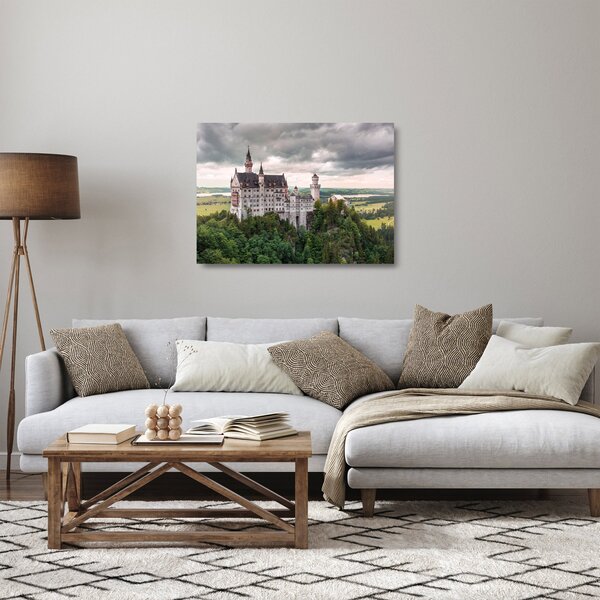 Kép - Vár sziklákon (üvegen) (70x50 cm)