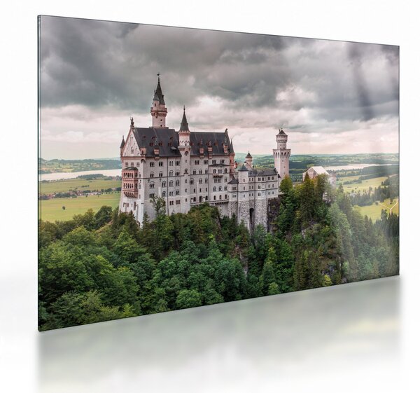Kép - Vár sziklákon (üvegen) (70x50 cm)