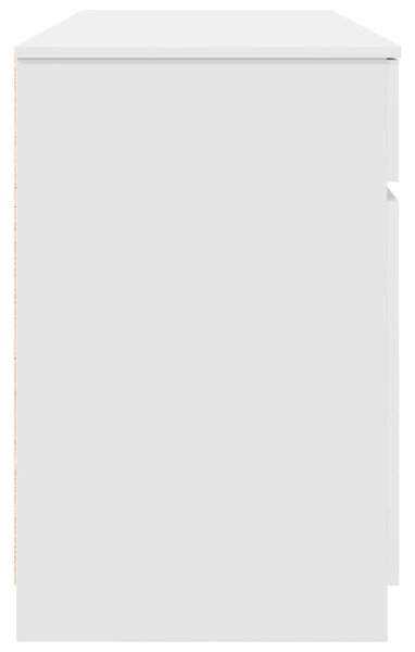Asztal Fehér 140x49x76 cm Szerelt fa