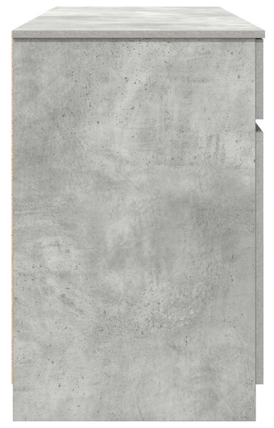Asztal Betongris 140x49x76 cm Mérnöki Fa