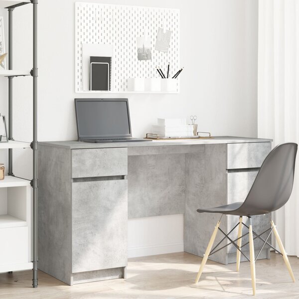 Asztal Betongris 140x49x76 cm Mérnöki Fa