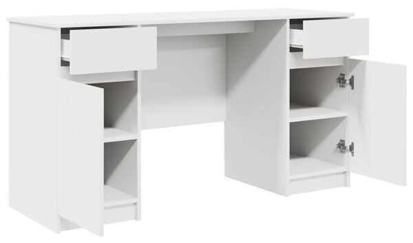 Asztal Fehér 140x49x76 cm Szerelt fa