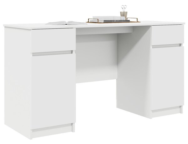 Asztal Fehér 140x49x76 cm Szerelt fa