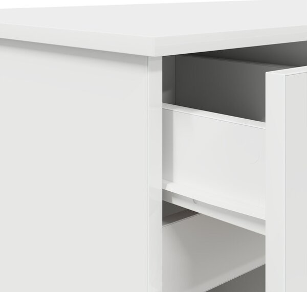 Asztal Fehér 140x49x76 cm Szerelt fa
