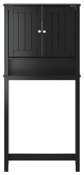 BERG fekete tömör fa mosógépszekrény 76 x 27 x 164,5 cm