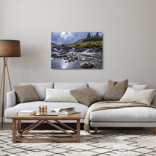 Folyó víz képe (üvegen) (70x50 cm)