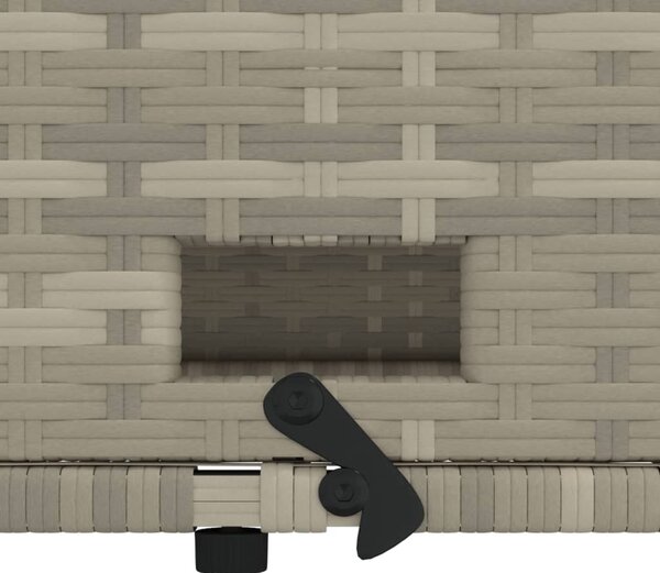 2 személyes világosszürke polyrattan kerti kanapé párnával