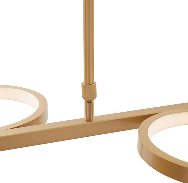 Modern függőlámpa arany LED-del 3 fokozatú fényerő-szabályozóval 3-lámpás - Vivé