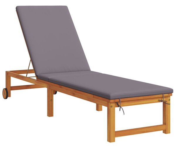 Napozó 2 pcs Barna 202 x 53 x 89 cm Tömör Akácfa